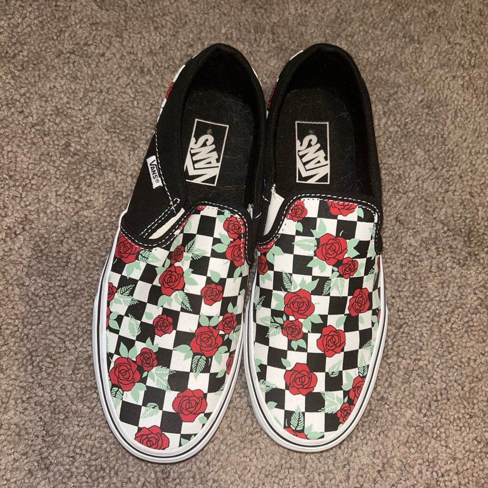 Vans Black and White Sneakers with Slip-On Style